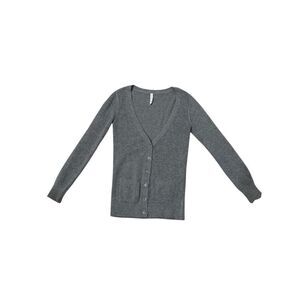 AÉROPOSTALE Gray Long Line Cardigan Sweater Wool Size-Small